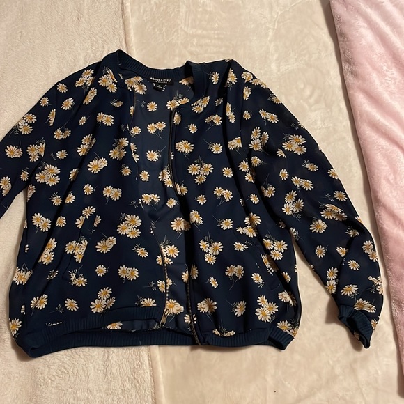 About a Girl semi sheer bomber jacket - Picture 2 of 5